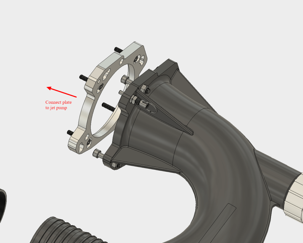 Attaching the Jet Pump Adapter to the jet ski 1